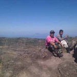 On the lip of Volcan Cosiguina, with my hosts from the local communities
