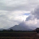 Volcan San Cristobal, Brando (one of the boys in the family) and me. The view from next to the Colonia