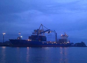 The HS Schubert, the ship I returned to Europe on - a 14 day journey from Costa Rica