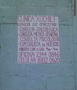 The first concrete piece of work I did for the clinic was this sign!