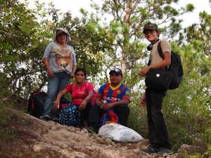 The COPINH group – Maryeli, Maria, Agostín and Selvin